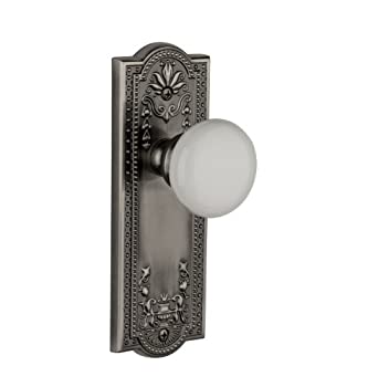 【中古】【輸入品・未使用】Grandeur Parthenonプレートwith Hyde Parkノブ、シングルダミー、アンティークピューター