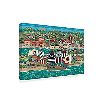 【中古】【輸入品・未使用】Trademark Fine Art ALI38362-C1624GG St. Augustine The Pirates of St Augustine Fine Art 16インチ x 24インチ マルチカラー