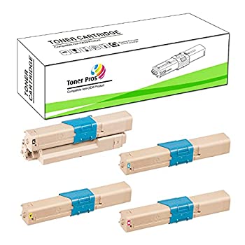 【中古】【輸入品・未使用】Toner Pros (TM) 互換トナー 46508704、46508703、46508702、46508701 Oki Okidata C332dn、C332、MC363dn、MC363(4色パック) - ブラック 3%ｶﾝﾏ%