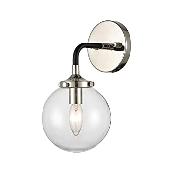 【中古】【インポート品・未当て嵌める】Elk Lighting 15350/1 壁据え置き用キャンドルスティック つや消し 黒いこと