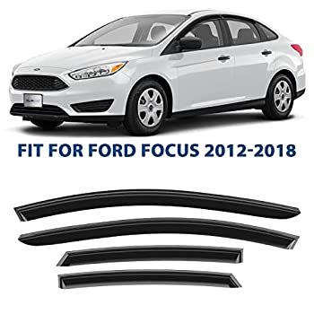 【中古】【輸入品・未使用】CLIM ART 非常に丈夫なレインガード フォード フォーカス 2012-2018 セダン用 オリジナルテープオンウィンドウディフレクター ベントウィンドウ
