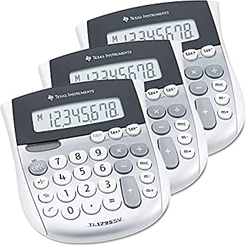 【中古】【インポート品・未当て嵌める】Texas Instruments TI1795SV TI-1795SV ミニ事務机 計算器 8桁 LCD Pack 3