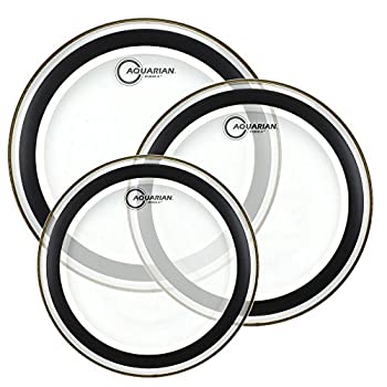 【中古】【輸入品・未使用】アクエリアンドラムヘッドSX-Aスタジオ-Xトムパック10、12、14インチ