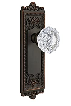 【中古】【インポート品・未当て嵌める】Grandeurウィンザー家一皿ノッブwith Versailles水晶ノッブ、Passage???2.375in、Timelessブロンズ