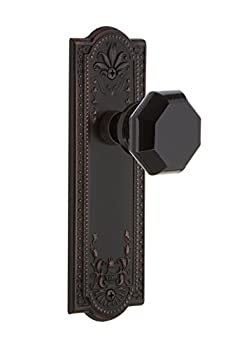 【中古】【輸入品・未使用】Nostalgic Warehouse 723383?MeadowsプレートダブルダミーWaldorfブラックドアノブでTimelessブロンズ