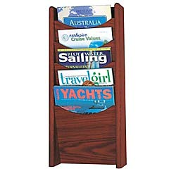 【中古】【輸入品・未使用】Safco Products 4330MH Wood Magazine Rack%ｶﾝﾏ% 5 Pocket%ｶﾝﾏ% Mahogany 141［並行輸入］｜スカイマーケットプラス