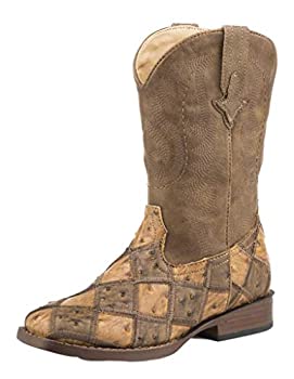 【中古】【輸入品・未使用】ROPER Girls' Bird Blocks Western Boot Square Toe - 09-018-1902-2102 Ta
