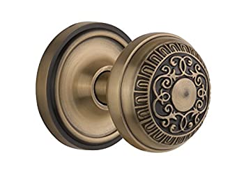 【中古】【輸入品・未使用】Nostalgic Warehouse クラシックロゼット エッグ&ダーツドアノブ、ほぞ穴 - 2.25インチ、アンティーク真鍮｜スカイマーケットプラス