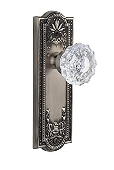 【中古】【輸入品・未使用】Grandeur Parthenonプレートwith Versaillesクリスタルノブ、シングルダミー、アンティークピューター
