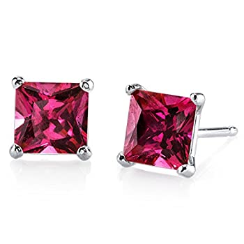 【中古】【輸入品・未使用】Peora 14Kゴールド クラシック ソリティア スタッドピアス プリンセスカット 6mm 純正または人工宝石 フリクションバック|スカイマーケットプラス
