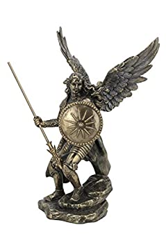【中古】【輸入品・未使用】ユニコーンスタジオ 9.37インチ コールドキャスト ブロンズカラー 大天使ラファエル 置物 像