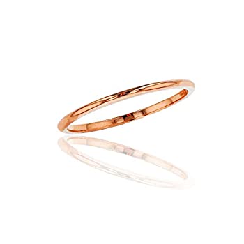 【中古】【輸入品・未使用】10Kイエロー、ホワイト、ローズゴールド1mmシンプル光沢仕上げ結婚指輪　サイズ4～14