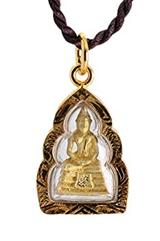 【中古】【輸入品・未使用】Dhyana Mudra 金仏 タイのお守り ペンダント