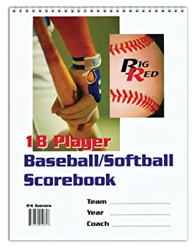 【中古】【輸入品・未使用】Big Red 18 Player Baseball/Softball Scorebook
