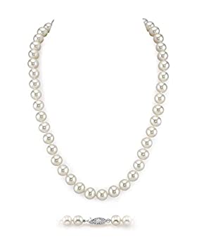 【中古】【輸入品・未使用】The Pearl Source レディーズ ラウンド淡水養殖真珠のネックレス 9.0-10.0mm