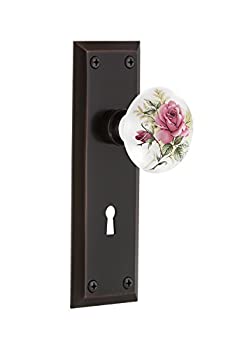 【中古】【輸入品・未使用】Nostalgic Warehouse New Yorkホワイトローズプレート磁器ノブ Mortise - 2.25%ﾀﾞﾌﾞﾙｸｫｰﾃ% 703910 1