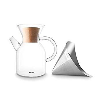 【中古】【インポート品・未当て嵌める】Eva Solo Pour-over Kaffeebereiter transparent/stainless steel/1L/LxWxH 19x16x30糎
