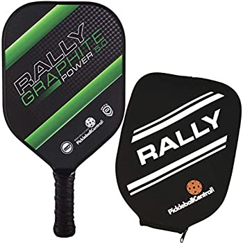 【中古】【輸入品・未使用】ピックルボールパドル - ラリーグラファイトパワー5.0 | ハニカムコア グラファイト/ポリハイブリッド複合面 | パドルカバー付属 | イエロー/薄|スカイマーケットプラス
