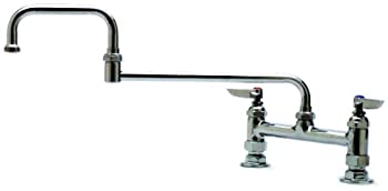 【中古】【輸入品・未使用】T&S Brass B-0247 Double Pantry Faucet%ｶﾝﾏ% Deck Mount%ｶﾝﾏ% 8-Inch Centers%ｶﾝﾏ% 12-Inch Double-Joint Swing Nozzle by T&S Brass