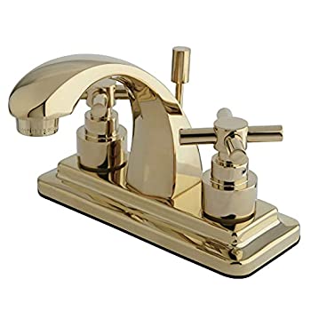 【中古】【輸入品・未使用】Kingston Brass KS4642EX Two Handle 4 in. Centerset Lavatory Faucet with Brass Pop-up