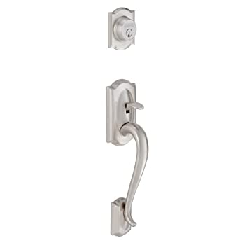 【中古】【輸入品・未使用】Schlage f58?Cam 505?Camelot Exterior Handleset withデッドボルト、明るい真鍮(Exterior半分のみ)｜スカイマーケットプラス