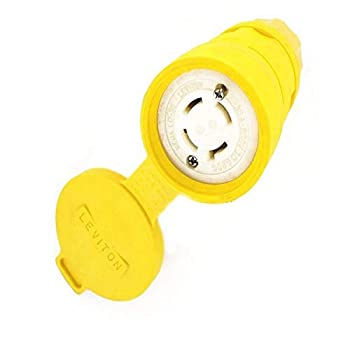 【中古】【輸入品・未使用】Leviton 29?W77?30-amp、600?volt- 3py、工業用グレード、ロックコネクター、接地、Wetguard、イエロー|スカイマーケットプラス