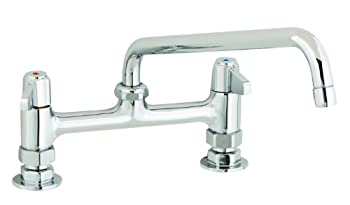 【中古】【輸入品・未使用】T&S Brass 5F-8DLX10 Deck Mount Faucet with 8-Inch Centers and 10-Inch Spout by T&S Brass|スカイマーケットプラス