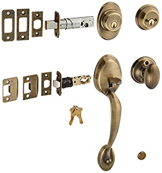 【中古】【輸入品・未使用】Schlage f62-ply-sie Plymouthダブル円柱Handleset with Siena内部ノブ、 F62PLY609SIE|スカイマーケットプラス