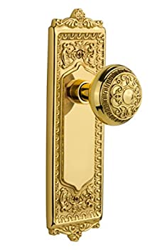 【中古】【輸入品・未使用】Nostalgic Warehouse エッグ&ダーツプレート エッグ&ダーツノブ付き ダブルダミー 光沢真鍮
