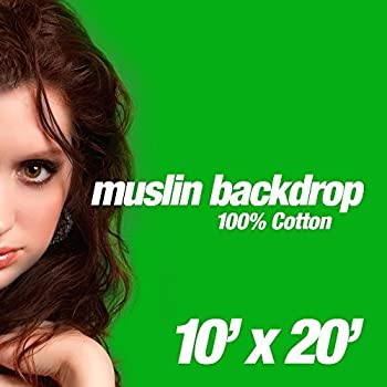 【中古】【輸入品・未使用】ePhotoInc 10 x 20フィート グリーンスクリーンビデオ写真背景幕 クロマキースクリーン モスリン 写真背景 1020G