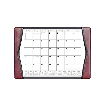 【中古】【輸入品・未使用】Burgundy Leather Desk Pad w/ Calendar%カンマ% 25.5 x 17.25|スカイマーケットプラス