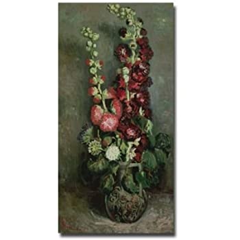 【中古】【輸入品・未使用】Trademark Fine Art Vase of Hollyhocks 1886 Vincent van Gogh キャンバスウォールアート 16 by 32-Inch BL0321-C1632GG｜スカイマーケットプラス