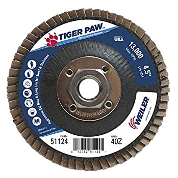 【中古】【輸入品・未使用】Weiler 51124 Tiger Paw High Performance Abrasive Flap Disc%ｶﾝﾏ% Type 29 Angled Style%ｶﾝﾏ% Phenolic Backing%ｶﾝﾏ% Zirconia Alumina%ｶﾝﾏ% 4