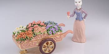 【中古】【インポート品・未当てはめる】Keren Kopal猫フローリストファベルジェスタイルの小入れもの 室内かざり付けるボックス席