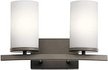 【中古】【インポート品・未当て嵌める】Kichler 45496?Crosby 2ともし火風呂場洗面かざり付ける台ともし火、 45496OZ 1 インテリア・寝具・収納-その他