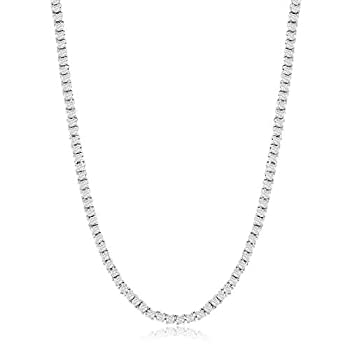 【中古】【輸入品・未使用】NYC Sterling テニスネックレス レディース 壮大な2mm ラウンドキュービックジルコニア%ｶﾝﾏ% キュービックジルコニア%ｶﾝﾏ%