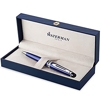 【中古】【インポート品・未当て嵌める】Waterman Expert ボールペン クローム刈り込み付き添い人 中細 ブルーリフィル付き添い人 差し上げ物ボックス席付き添い人 文房具・事務用品-筆記具-日用品雑貨・文房具・手芸