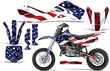 【中古】【輸入品・未使用】AMR Racing MX グラフィックキット ステッカー デカール カワサキ KX 65 2002-2018対応 - 星条旗