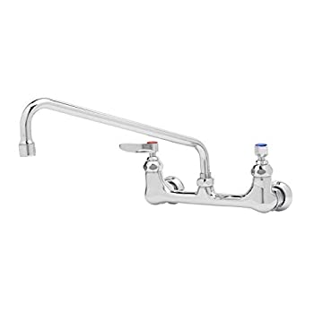 【中古】【輸入品・未使用】T&S Brass B-0231-EE Wall Mount Double Pantry Faucet with 8-Inch Centers%ｶﾝﾏ% 12-Inch Swing Nozzle and Inlets by T&S Brass