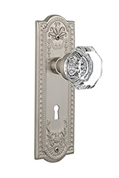 【中古】【輸入品・未使用】Nostalgic Warehouse Meadowsプレートwith Keyhole Waldorfクリスタルノブ Mortise - 2.25%ﾀﾞﾌﾞﾙｸｫｰﾃ% 704881 1