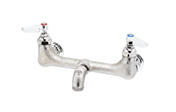 【中古】【輸入品・未使用】T&S Brass B-0673-RGH Service Sink Faucet%カンマ% Wall Mount%カンマ% 8-Inch Centers%カンマ% Pail Hook%カンマ% Garden Hose Outlet%カンマ% Rough by T&S B