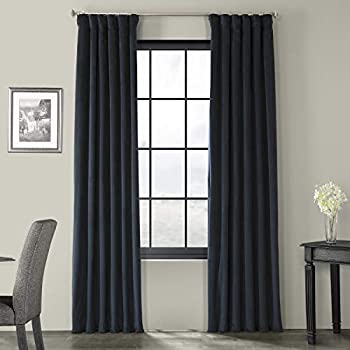【中古】【輸入品・未使用】Exclusive Fabrics シグネチャーベルベット製 120 インチ遮光カーテンパネル 50 X 84 ブルー VPCH-194023-84