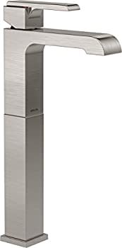 【中古】【輸入品・未使用】Delta Faucet Ara Vessel シンク蛇口 シングルホールバスルーム蛇口 つや消しニッケル シングルハンドル バスルーム蛇口 ステンレス 767LF-SS 14