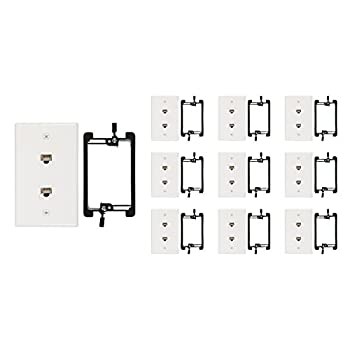 【中古】【インポート品・未当て嵌める】Buyer\u0027s Point 2界面 Cat6 ウォール一皿 刃針-刃針 白いこと シングル暴力団員 低起電力マウントブラケットデバイス (10、2界面) インテリア・寝具・収納-その他