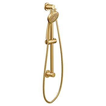 【中古】【インポート品・未当て嵌める】Moen 3868EPBG エコ演技 シングル役立つこと手持ちシャワー 24in横すべり赤ちょうちん付き添い人 無光沢ゴールド インテリア・寝具・収納-その他