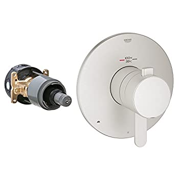 【中古】【輸入品・未使用】Grohe Cosmopolitan 1ハンドル GrohFlex ユニバーサル ラフインボックス デュアル機能 温度調節キット クロム 19878EN0 1