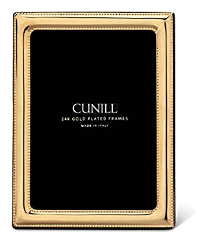 【中古】【インポート品・未当て嵌める】Cunill 81457G 24k Gold Plated Pearls 5x7 Frame 141［並行輸入］