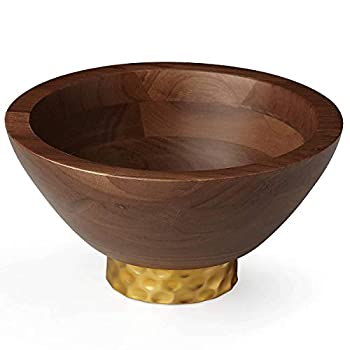 【中古】【インポート品・未当て嵌める】Michael Wainwright Truro Gold 10in 木製どんぶり鉢 その他-インテリア・寝具・収納