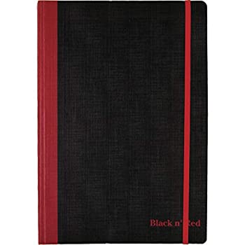 【中古】【インポート品・未当て嵌める】Black n\u0027 Red ケースバウンドフレキシブルカバーノート M/L 黒いこと 72罫線居敷き 1容器に並べる (400110479)