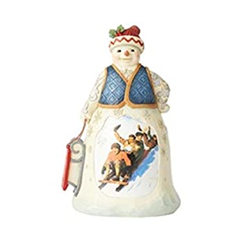 【中古】【輸入品・未使用】ENESCO Snowman with Sledding Scene 6004487